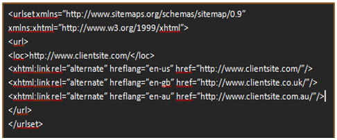 Hreflang Implementation Example XML Sitemaps 
